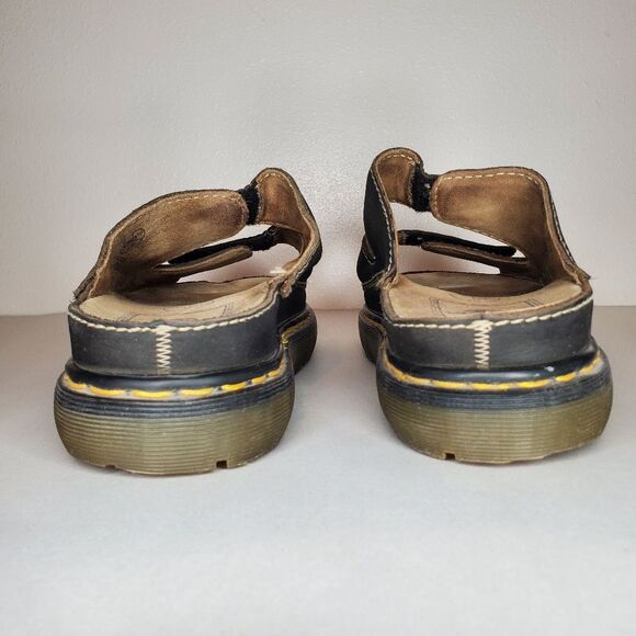 Dr Martens Men's Black Leather Sandals with Velcro Straps Size 12 - Picture 4 of 10